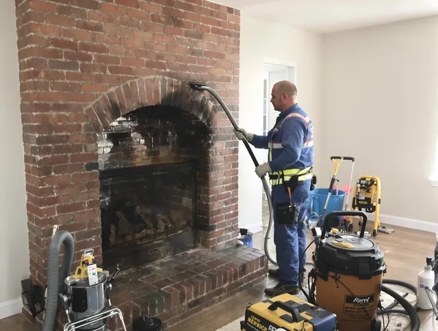 Westerville Chimney Sweep expert performing detailed chimney sweep in Westerville, OH