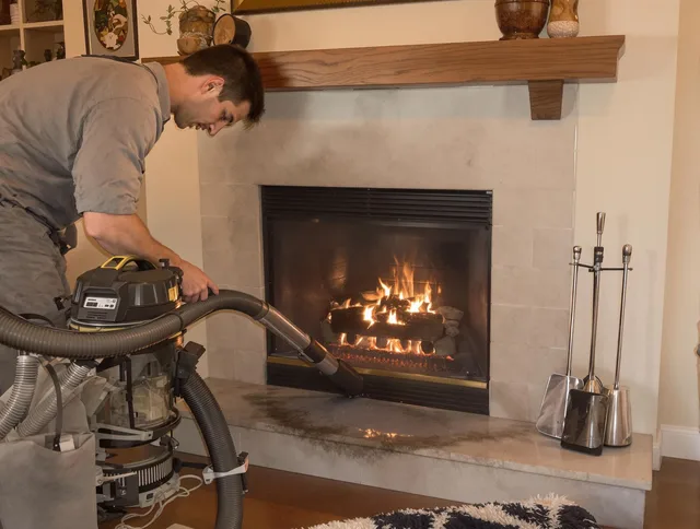Routine fireplace upkeep by Westerville Chimney Sweep in Westerville, OH