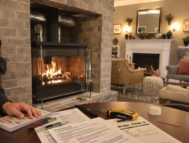 Westerville Chimney Sweep verifying fireplace safety measures in Westerville, OH