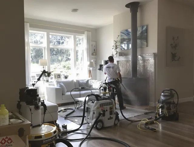 Soot removal service by Westerville Chimney Sweep for a fireplace in Westerville, OH